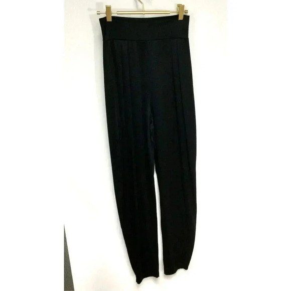 Vintage FINA Womens Black Pull On Pleated High Waist Pants Size Large - Picture 3 of 9